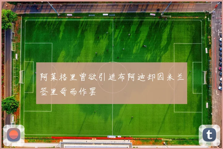 阿莱格里曾欲引进布阿迪却因米兰签里奇而作罢